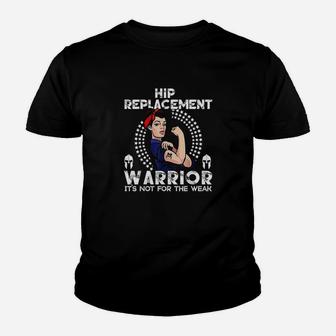 Hip Replacement Women Warrior Awareness Gift Kid T-Shirt - Seseable