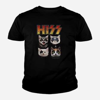 Hiss Funny Cat Lover Kid T-Shirt - Seseable