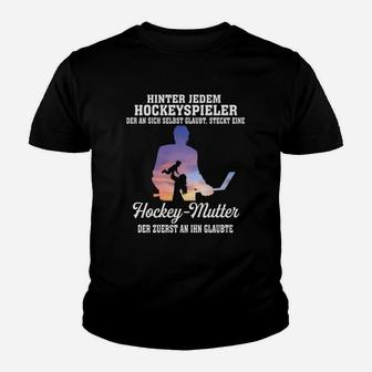 Hockey-Mutter Kinder Tshirt: Stolz & Unterstützung Design, Spruch Motiv - Seseable