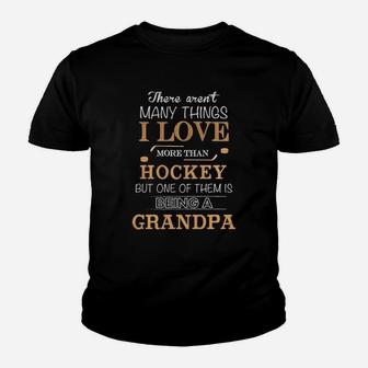 Hockey T-shirts I Love Hockey Grandpa Gift Tee Kid T-Shirt - Seseable