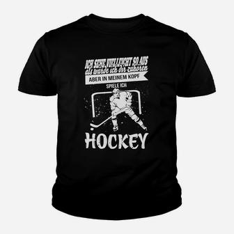 Hockey-Themen Kinder Tshirt, Spruch & Spieler Grafik, Fan-Merch - Seseable