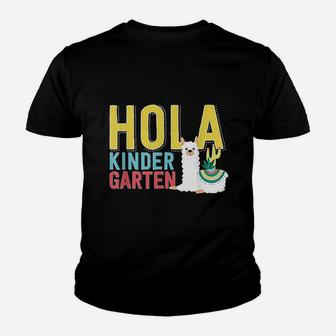 Hola Kindergarten Llama Apparel Kids And Esl Teachers Kid T-Shirt - Seseable