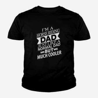 Horse Riding Dad Kid T-Shirt - Seseable