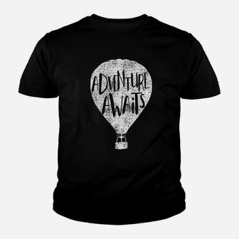 Hot Air Balloon Aviator Adventure Vintage Kid T-Shirt - Seseable