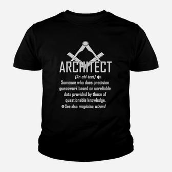 Humorvolles Architekten Kinder Tshirt mit Definition, Werkzeug-Motiv - Seseable