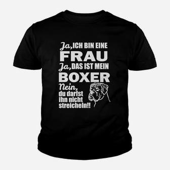 Humorvolles Damen Kinder Tshirt: Boxer Hund & Spruch für Hundefreundinnen - Seseable