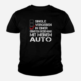 Humorvolles Kinder Tshirt für Auto-Fans, In einer Beziehung mit meinem Auto - Seseable