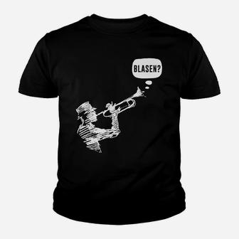 Humorvolles Saxophonist-Kinder Tshirt Blasen?, Witziges Musik-Kinder Tshirt - Seseable