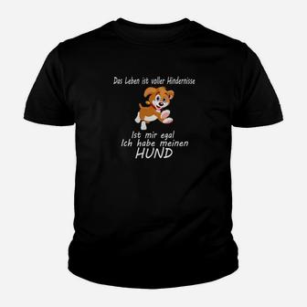 Hunde-Liebhaber Kinder Tshirt Leben voller Hindernisse, mein Hund hilft - Seseable