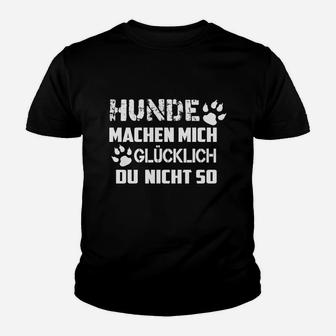 Hunde Machen Mich Glücklich Kinder Tshirt, Lustiges Outfit für Hundebesitzer - Seseable