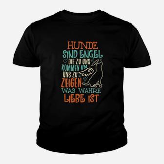 Hunde Sind Engel Zitat Kinder Tshirt, Liebevolles Motiv - Seseable