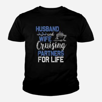 Husband And Wife Cruising Partners For Life Funny Cruise Kid T-Shirt - Seseable