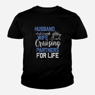 Husband And Wife Cruising Partners For Life | Funny Cruise Kid T-Shirt - Seseable
