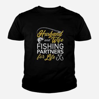 Husband And Wife Fishing Partners For Life Youth T-shirt - Seseable