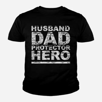 Husband Dad Protector Hero Fathers Day Daddy Parenthood Kid T-Shirt - Seseable