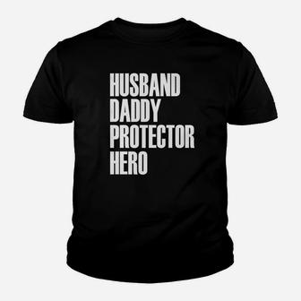 Husband Daddy, dad birthday gifts Kid T-Shirt - Seseable