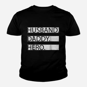 Husband Daddy Hero Number 1 Dad Kid T-Shirt - Seseable