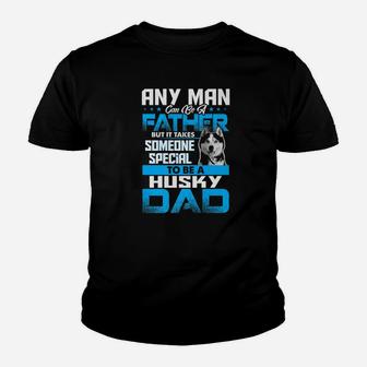 Husky Dad Dog Lovers Fathers Day Funny Gif Kid T-Shirt - Seseable