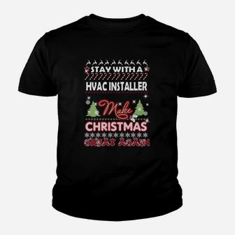 Hvac Installer Christmas Kid T-Shirt - Seseable