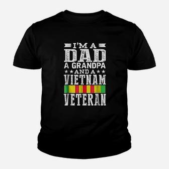 I Am A Dad Grandpa And Vietnam Veteran Father Day Kid T-Shirt - Seseable