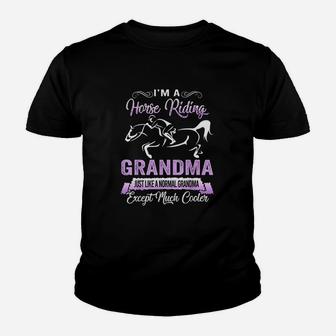 I Am A Horse Riding Grandma Funny Horse Lovers Kid T-Shirt - Seseable