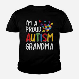 I Am A Proud Autism Grandma Autism Awareness Kid T-Shirt - Seseable
