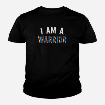 I Am A Warrior Family Puzzle Kid T-Shirt - Seseable