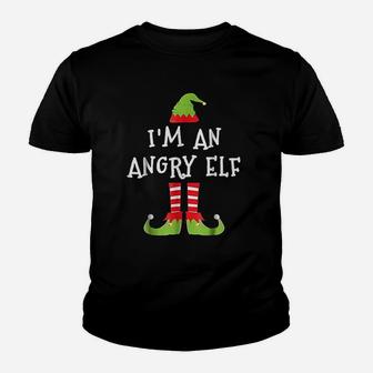 I Am An Angry Elf Matching Family Elf Christmas Kid T-Shirt - Seseable