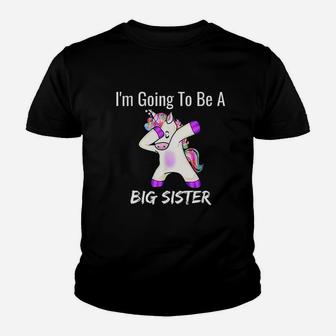 I Am Going To Be A Big Sister Girls Cute Unicorn Kid T-Shirt - Seseable