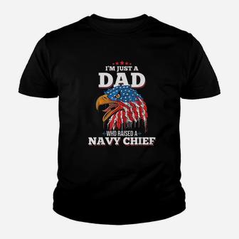 I Am Just A Dad Who Raised A Navy Chief Kid T-Shirt - Seseable