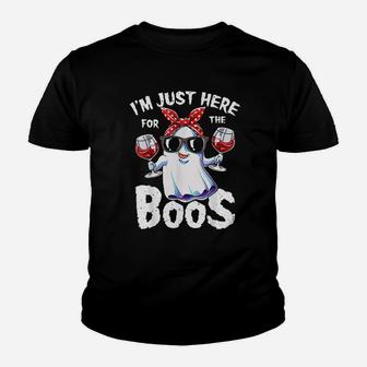 I Am Just Here For The Boos Funny Halloween Gifts Kid T-Shirt - Seseable