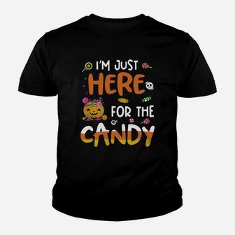 I Am Just Here For The Candy Halloween Mens Kid T-Shirt - Seseable