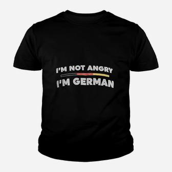 I Am Not Angry, I Am German | Funny Germany Flag German Kid T-Shirt - Seseable