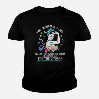 I Am The Storm Addiction Recovery Awareness Kid T-Shirt - Seseable