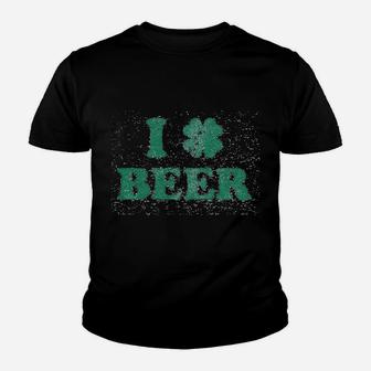 I Clover Beer Funny Shamrock St Saint Patricks Day Kid T-Shirt - Seseable