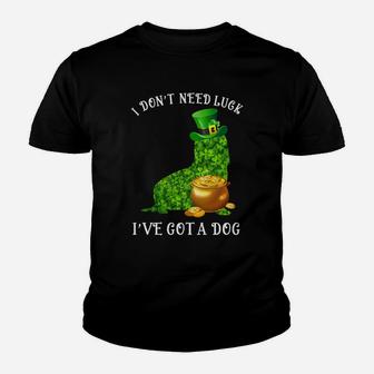 I Do Not Need Luck I Have Got A Basset Hound Shamrock St Patricks Day Dog Lovers Kid T-Shirt - Seseable