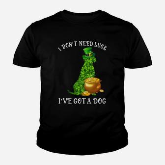 I Do Not Need Luck I Have Got A Cane Corso Shamrock St Patricks Day Dog Lovers Kid T-Shirt - Seseable