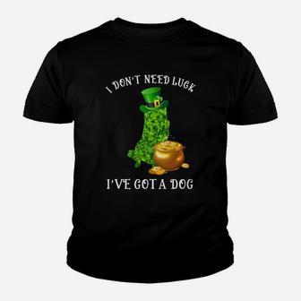 I Do Not Need Luck I Have Got A Saint Bernard Shamrock St Patricks Day Dog Lovers Kid T-Shirt - Seseable