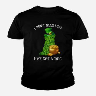 I Do Not Need Luck I Have Got A Shih Tzu Shamrock St Patricks Day Dog Lovers Kid T-Shirt - Seseable