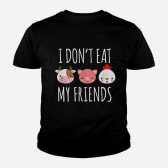 I Dont Eat My Friends Gifts For Vegetarians Kid T-Shirt - Seseable