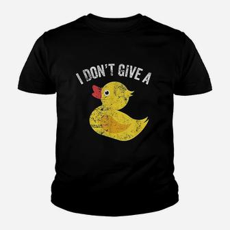 I Dont Give A Duck Distressed Vintage Look Kid T-Shirt - Seseable