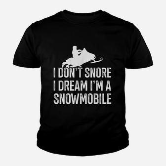 I Dream I Am A Snowmobile Snowmobile Themed Snowmobilers Gift Kid T-Shirt - Seseable