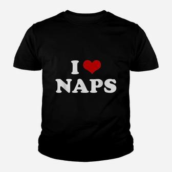 I Heart Naps I Love Napping Lazy Sleeping Youth T-shirt - Seseable