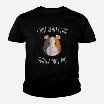 I Just Really Like Guinea Pigs Guinea Pig Lover Gifts Kid T-Shirt - Seseable