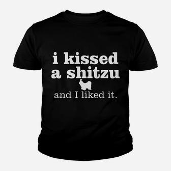 I Kissed A Shitzu And I Liked It Dog Kid T-Shirt - Seseable