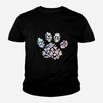 I Love Dogs Paw Print Cute Dogs Kid T-Shirt - Seseable