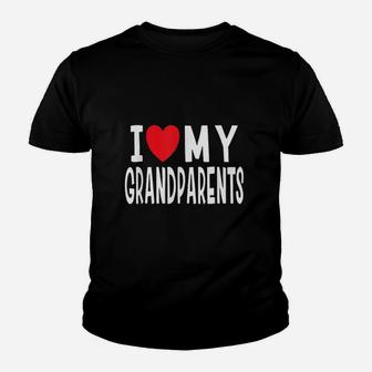 I Love My Grandparents Family Celebration Of Grandma Kid T-Shirt - Seseable
