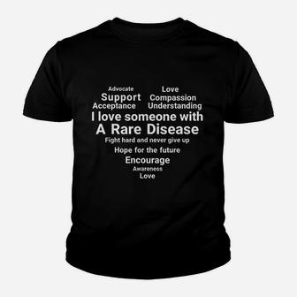 I Love Someone With A Rare Disease Rare Disease Day 2021 Kid T-Shirt - Seseable