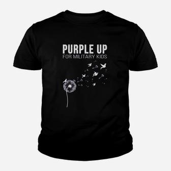 I Purple Up For Military Kids Kid T-Shirt - Seseable
