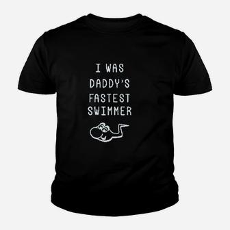 I Was Daddys Fastest Swimmer, best christmas gifts for dad Kid T-Shirt - Seseable